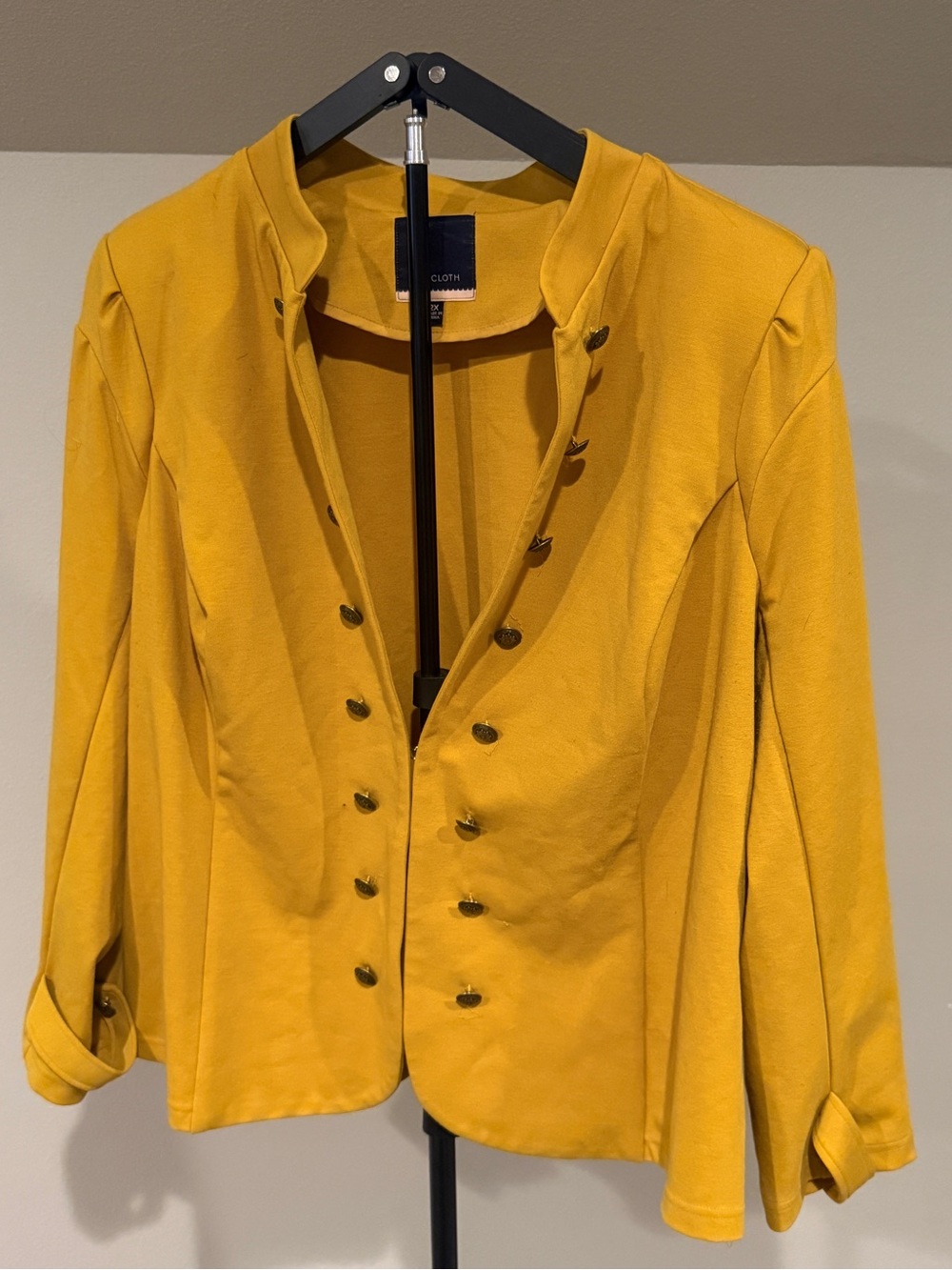 ModCloth Women’s Retro Vintage Military Style Jacket Blazer in Warm Gold